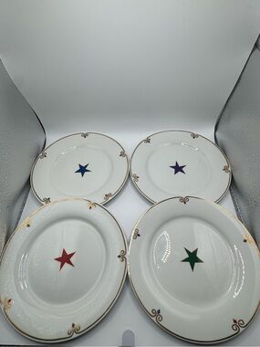 Pier 1 Imports~7.5" Salad/ Luncheon Plates~"CELEBRATION" ~4 Different Colors